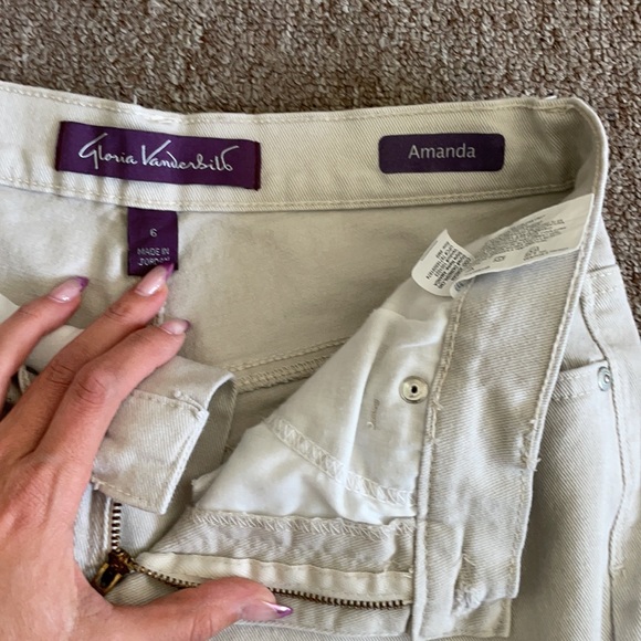 gloria vanderbilt cream high rise straight - Picture 4 of 4